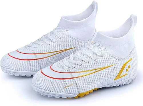 Vista 2 de Rycofu Tenis de fútbol unisex para jóvenes botas de fútbol de fútbol americano tacos de fútbol para interiores atléticos TF