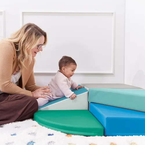 Vista 9 de ECR4Kids SoftZone Junior Tiny Twisting Climber, conjunto de juego para principiantes, contemporáneo, 5 piezas