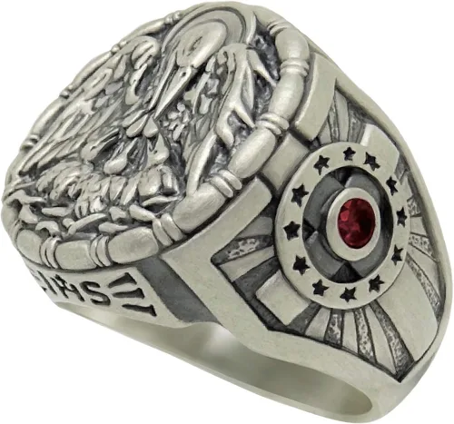 Vista 9 de SECRETIUM Christian Pelican with Chicks Jesuit ihs Sterling Silver Cross Men Anillo Caballero Medieval