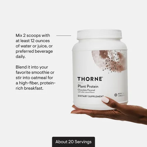 Vista 6 de THORNE - Proteína vegetal - 0.78 oz de proteína vegana en polvo - Proteína de semilla de guisante, arroz y chía con perfil completo de aminoácidos