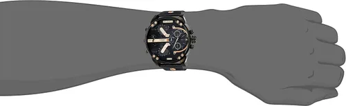 Vista 4 de Diesel Mr Daddy 20 relojes reloj multiuso de piel Negro
