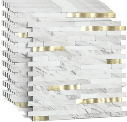 Vista 8 de 10 Piezas de Azulejos de Mosaico de PVC para Despegar y Pegar, para Salpicaduras de Cocina, Etc