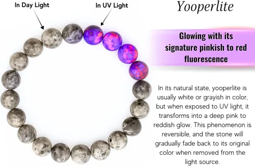 Vista 334 de Amazing Gemstone Crystal Bracelet for Women Men's Gifts - Protection Healing Crystal Bracelet - 8mm Gemstone Beaded Stretchable Bracelet Pulseras