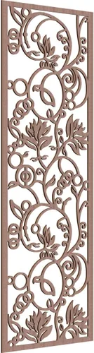Vista 71 de Caspian Paneles de pared de madera con calado decorativo perforado, 9 3/8 pulgadas de ancho x 24 3/8 pulgadas de alto x 1/4 de alto, cereza