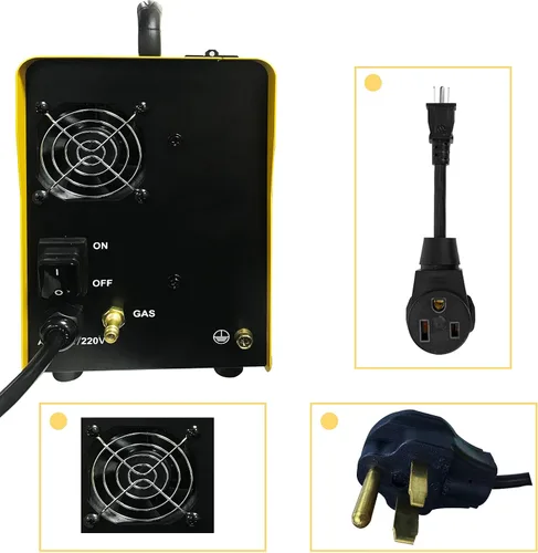 Vista 7 de Soldador MIG, soldador multiproceso sin gas de doble voltaje de 110/220 V, alambre sólido 4 en 1/flujo MIG/Stick ARC/Lift TIG, IGBT Inverter