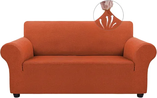 Vista 19 de Asnomy Fundas de sofá para sofá de 2 cojines, fundas elásticas para sofá biplaza, protector de mascotas, fundas de muebles para perros y gatos, tela