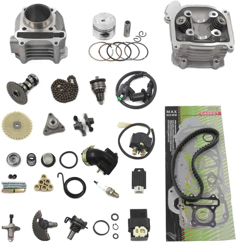 Vista 7 de Kits de reconstrucción de cilindro GY6 Trkimal 47mm 80cc de gran diámetro para motores 49cc 50cc 139QMB, piezas de válvula de 64mm para Longitud