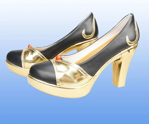 Vista 2 de Genshin Impact Beidou - Zapatos de cosplay para Halloween, carnaval, accesorios de tacón alto