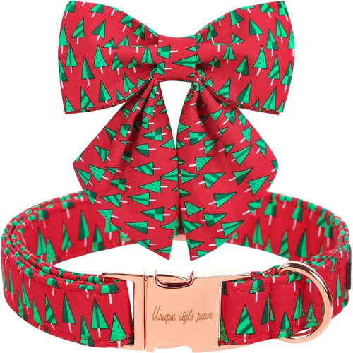 Vista 63 de Unique style paws - Collar para perros con corbatín, collar ajustable para perros y gatos, pequeño, mediano y grande