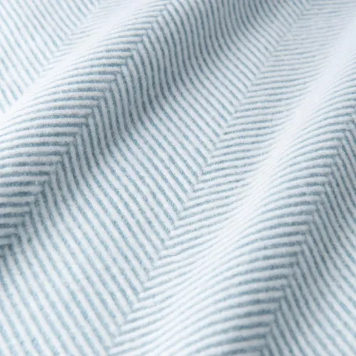 Vista 5 de Hofdeco Premium Manta decorativa costera para sofá de patio, espiga azul bebé con flecos, 52 x 72 pulgadas