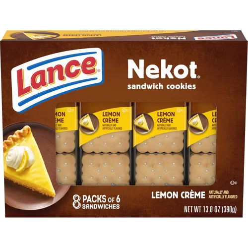Vista 10 de Lance Galletas de sándwich, Nekot Fudge, caja de 8