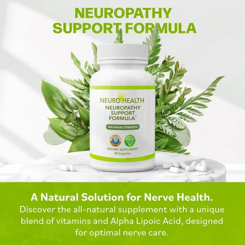 Vista 2 de Neuro Health Fórmula de apoyo nervioso con vitaminas B, ácido alfa lipoico y crema milagrosa para neuropatía, mezcla de cúrcuma y árnica de máxima