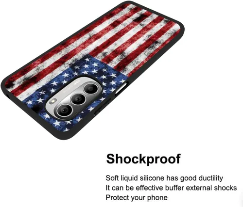 Vista 4 de Funda compatible con Motorola Moto G Stylus 5G 2022, bandera estadounidense, patrón retro de soldado veterano para Moto para hombres y mujeres
