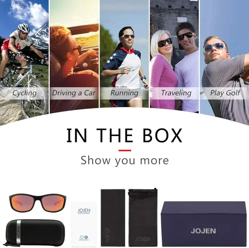 Vista 6 de JOJEN Polarized Sports Sunglasses for Women Men Running Golf Fishing Cycling Driving 100 UV Protection Sun Glasses JE001