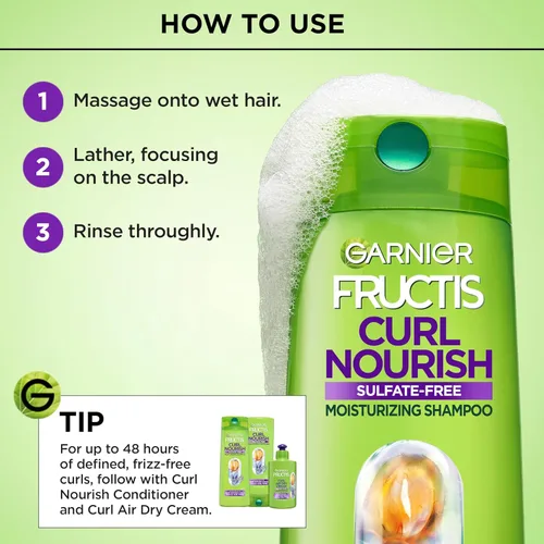 Vista 5 de Champú Garnier Fructis para cabellos rizados (12,5 fl oz)