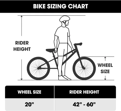 Vista 7 de Hiland - Bicicleta BMX de 20 pulgadas para niños y niñas de 5 a 12 años, giro de 360 grados, 4 clavijas, bicicleta BMX de una velocidad para niños