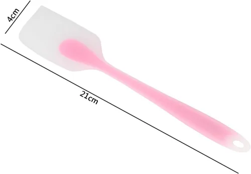 Vista 2 de Fdit Espátula de silicona, antiadherente portátil resistente al calor translúcido integrado para hornear y cocinar herramienta ()
