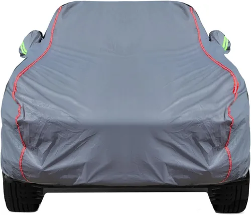 Vista 31 de Funda de Coche Transpirable de Nuevo Material, Funda Impermeable para Coche, Puertas con Candados y Cremalleras, Protección UV Impermeable