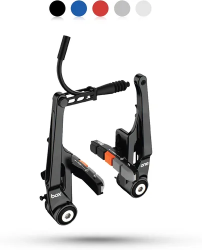 Vista 2 de Box Frenos en V BMX de gran tamaño de 85 o 4.252 in con pivotes de rodamiento sellados, fideos de cable flexible, brazos forjados en frío y perno