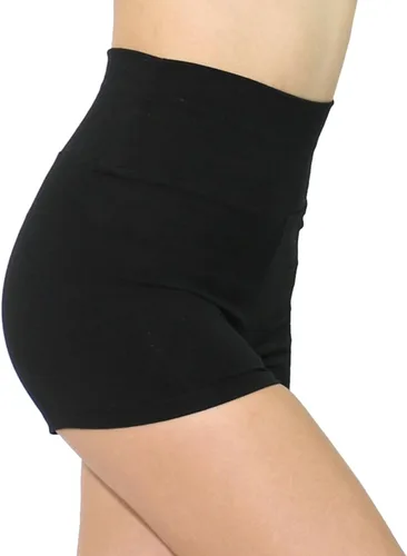 Vista 2 de Danzcue Pantalones cortos de jazz de cintura alta para mujer
