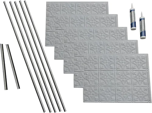 Vista 15 de FASÄDE Kit de protector contra salpicaduras decorativo de vinilo estilo tradicional/patrón 1 de 15 pies cuadrados en bronce antiguo