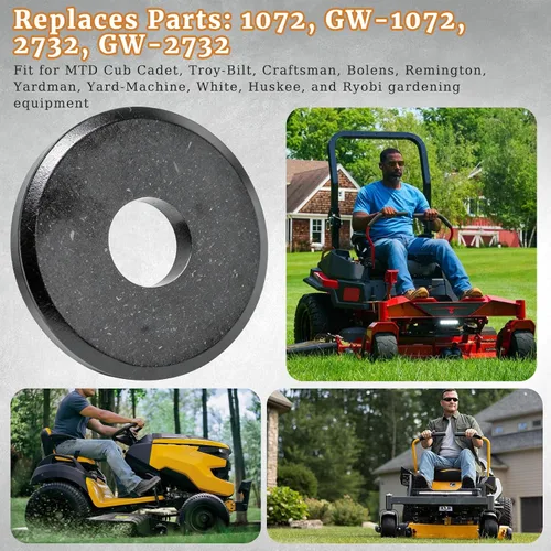 Vista 6 de Anti desgaste GW-2732 Disc-Reverse Fiber Compatible con Troy-Bilt MTD, números de pieza: 1072, GW-1072, 2732