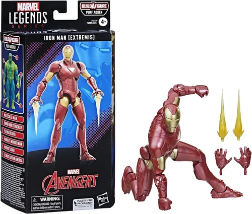 Vista 6 de Marvel Legends Series: Iron Man (Extremis) - Figura de acción coleccionable de cómic clásico de 6 pulgadas, más de 4 años
