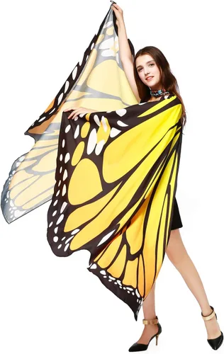 Vista 5 de Butterfly Wings for Women Adult Large Fairy Cape Halloween Dancing Festival Costume