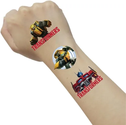 Vista 4 de Unique Tatuajes temporales Transformers - Diseños surtidos, 24 piezas