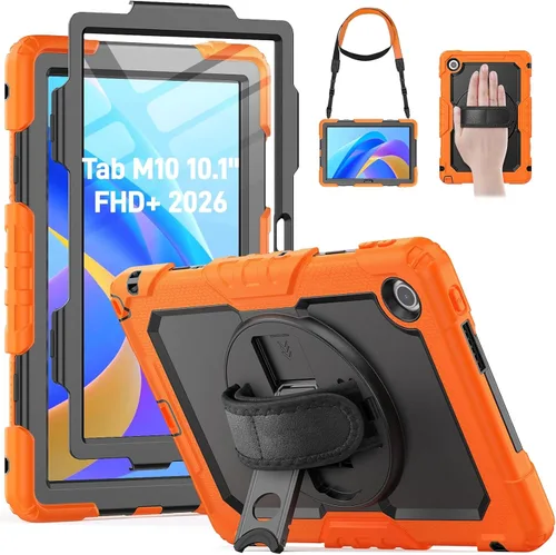 Vista 18 de HXCASEAC Funda para Lenovo Tab One de 8.7 pulgadas (TB-305FU) con protector de pantalla, soporte para bolígrafo, correa de mano, soporte ajustable
