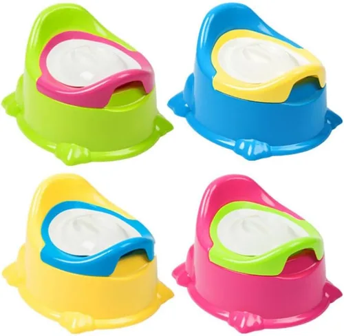 Vista 3 de FOMIYES Silla de entrenamiento para ir al baño para niños y niñas, asientos de orinal portátiles para bebés, inodoro antideslizante con recipiente