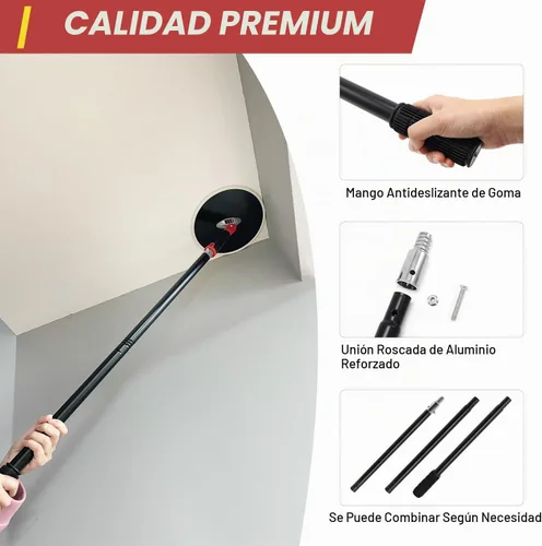 Vista 3 de SCOTTCHEN Lijadora de Poste para Paneles de Yeso, Lijadora Radial de 9 Pulgadas con Poste Redondo de Extensión de 47 Pulgadas para Pared Seca