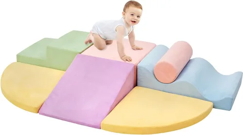 Vista 8 de QUCHI Juguetes de Escalada para Niños Pequeños, Juguetes de Escalada para Niños Pequeños para Interiores, Conjunto de 7 Bloques de Escalada