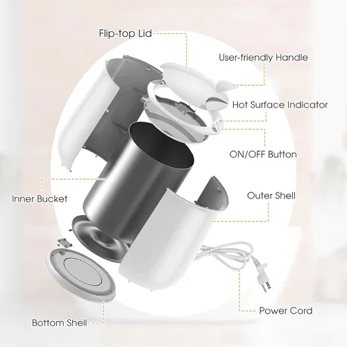 Vista 3 de WELLHUT Calentador de toallas calientes de 21 litros, calentadores de toallas de baño con soporte para fragancia, función de aislamiento, Gris