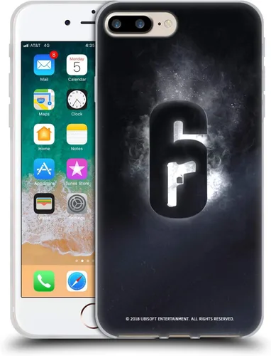 Vista 8 de Head Case Designs Funda de gel con licencia oficial de Tom Clancy's Rainbow Six Siege Attack Logos [protección de grado militar] compatible