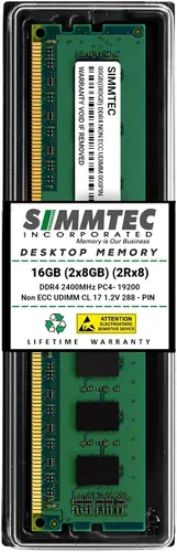 Vista 14 de Simmtec RAM 4GB DDR4 2666MHz DIMM PC4-21300 UDIMM Non-ECC 1.2V CL19 288-Pin Computadora de escritorio RAM módulo de actualización de memoria