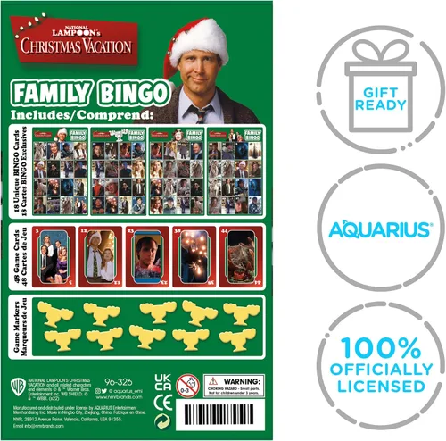 Vista 7 de Juego de bingo familiar de vacaciones navideñas Aquarius - Divertido juego de fiesta familiar para niños, adolescentes y adultos - Entretenido