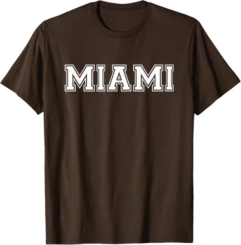 Vista 56 de Camiseta de regalo deportiva estilo universitario Miami Florida, Negro, S