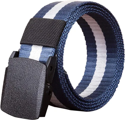 Vista 6 de Elonglin Cinturón táctico militar de la lona de la correa de nylon unisex 1,5" con la hebilla plástica