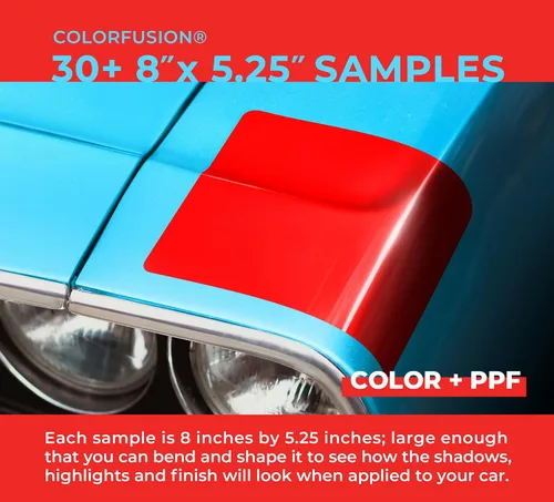 Vista 7 de ColorFusion PPF de VViViD, El Libro de Muestras de Película de Protección de Pintura de Aplicación Híbrida Cosmética Definitiva