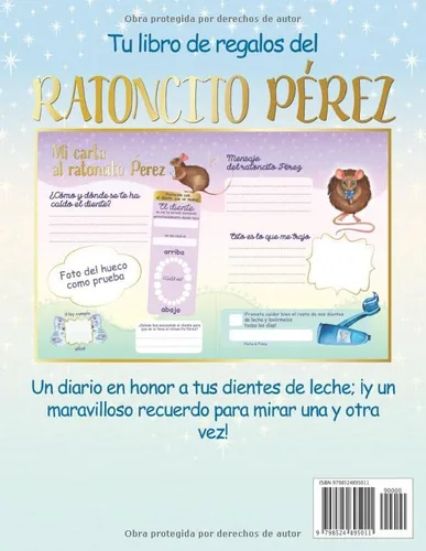 Vista 2 de Mi Libro De Regalo Del Ratoncitos Pérez Para Niños Tooth Fairy Gift Book Español I Raton Pérez Accesorios Infantil I Para los Niños 6-7 Años I