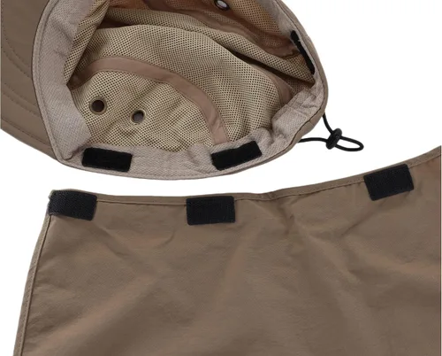 Vista 6 de Connectyle Gorra de protección solar UV para hombre, gorra de senderismo con solapa para el cuello, sombrero de pesca