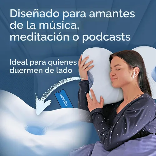 Vista 4 de Derila Ergo - Almohada cervical para el cuello con funda de enfriamiento térmico, almohada de espuma viscoelástica de contorno para dormir