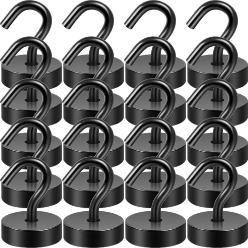 Vista 32 de Neosmuk Ganchos magnéticos, esenciales para cruceros, más de 32 libras, ganchos magnéticos resistentes para cabinas de cruceros, refrigerador