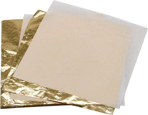 Vista 4 de ZOENHOU 600 hojas doradas de 5.5 x 5.5 pulgadas para artes de resina, hojas de papel de hoja dorada para hacer joyas, arte de uñas, pintura dorada