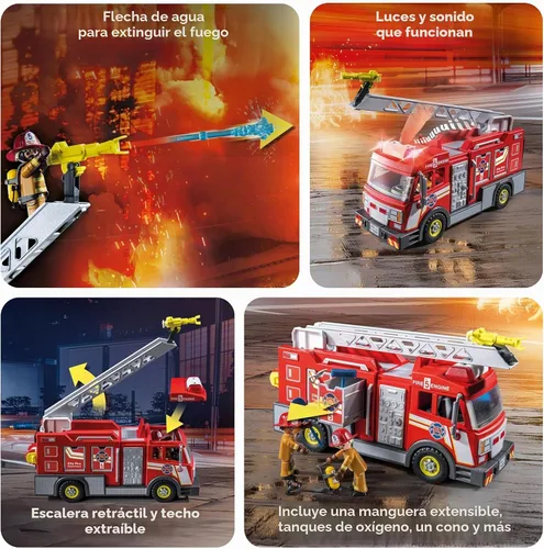 Vista 5 de Playmobil Camión de bomberos con accesorios y 2 figuras
