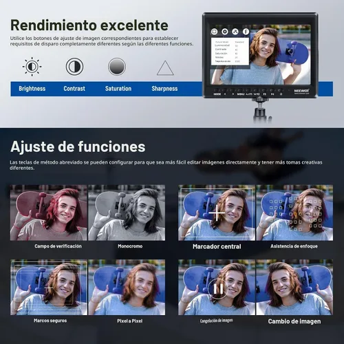 Vista 4 de NEEWER F100 7 "Versión mejorada Cámara Monitor de campo IPS 450nit 1080p