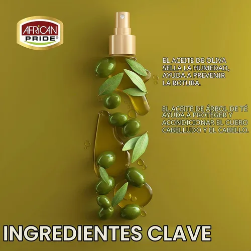 Vista 3 de African Pride, aceite de oliva para crecimiento milagroso, 8 onzas líquidas