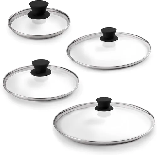 Vista 19 de Cuisinel Tapa de cristal – 6 pulgadas – Compatible con Lodge – Funda de repuesto templada totalmente montada – Apto para horno para sartenes – Para