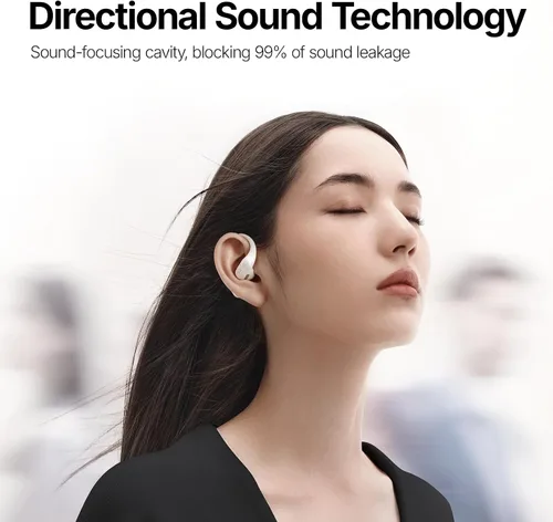 Vista 2 de Sanag Auriculares inalámbricos Bluetooth 5.3 con micrófono ENC, los mejores auriculares ligeros de conducción de aire, sonido estéreo de alta